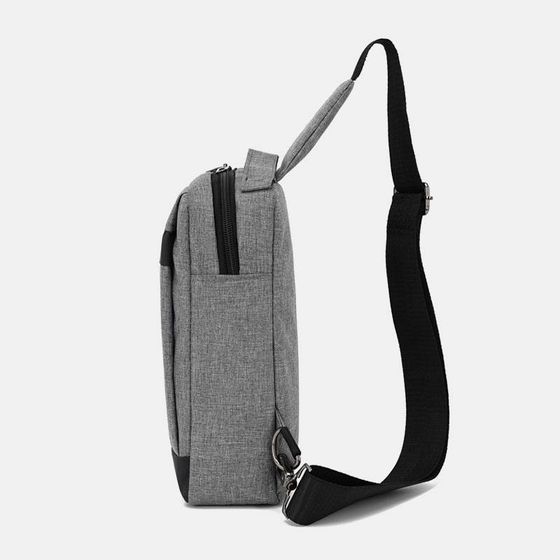 Miesten Oxford Suuren Kapasiteetin Rintalaukku Rento Monitoiminen Kuulokeaukko Design Crossbody Laukku Olkalaukku