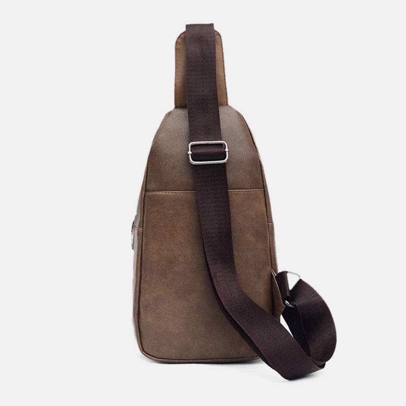 Miesten Suuren Kapasiteetin Kuulokeaukko Business Multi-pocket Crossbody Bag Rintalaukku Sling Bag