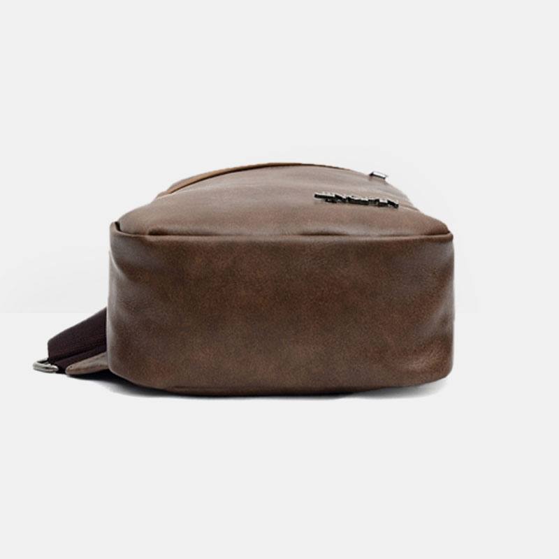 Miesten Suuren Kapasiteetin Kuulokeaukko Business Multi-pocket Crossbody Bag Rintalaukku Sling Bag