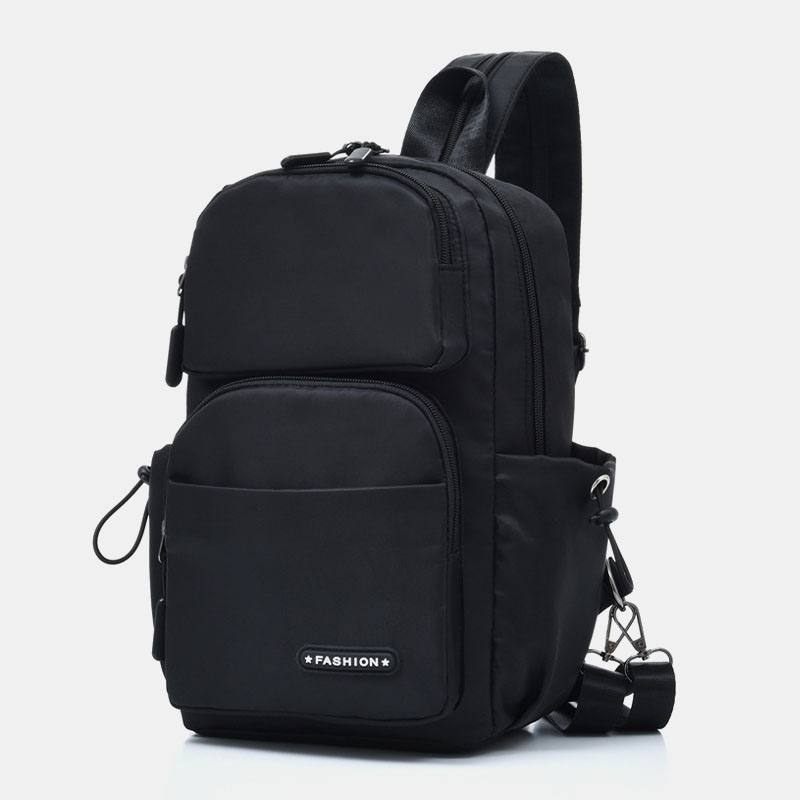 Miesten Usb-lataus Multi-carry Multi-layers Vedenpitävä Crossbody Bag Rintalaukku Sling Bag Reppu