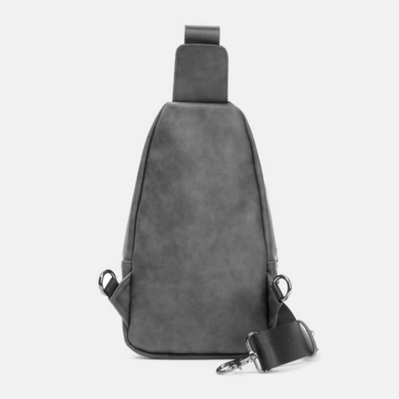 Miesten Yksivärinen Kuulokeaukko Design Multi-pocket Rintalaukku Rento Ulkokäyttöinen Pu Pehmeä Nahka Kulutusta Kestävä Crossbody Laukut Olkalaukku