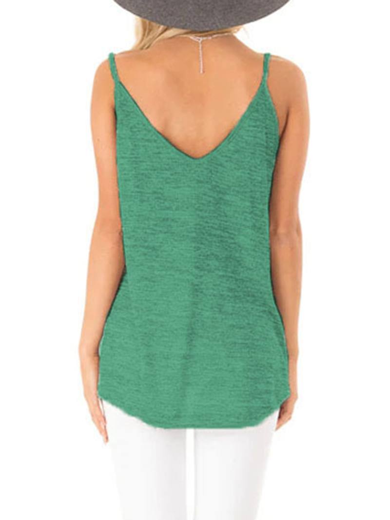 Rennot V-kaula-aukkoiset Hihattomat Olkaimet Camisole-tanktopit