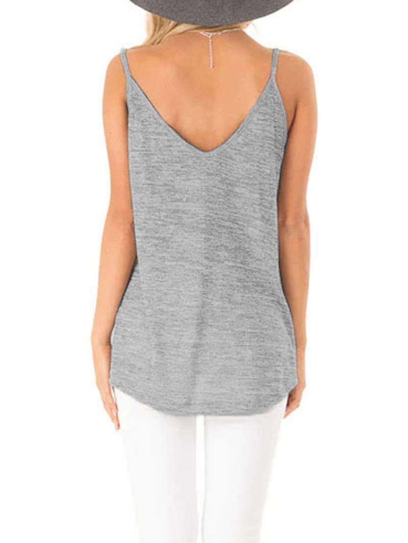 Rennot V-kaula-aukkoiset Hihattomat Olkaimet Camisole-tanktopit