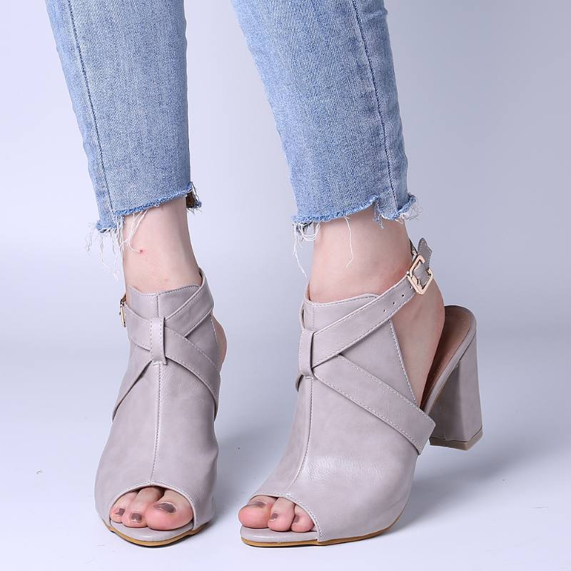 Naisten Peep Toe Slingback -solki Korkeakorkoiset Pumput