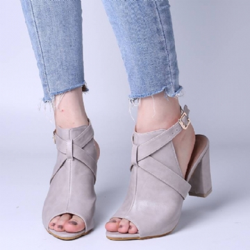 Naisten Peep Toe Slingback -solki Korkeakorkoiset Pumput