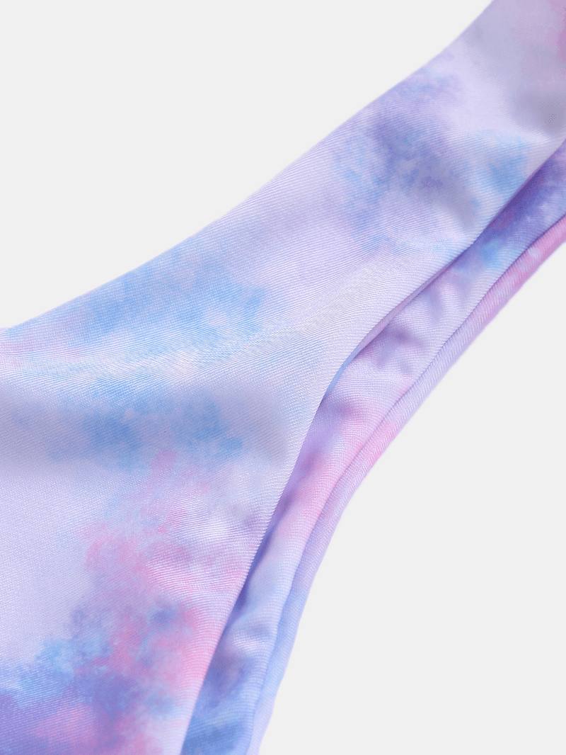 Tie Dye Naisten Kolmion Spaghettihihnat Bikinit Selkänojattomat Uimahousut