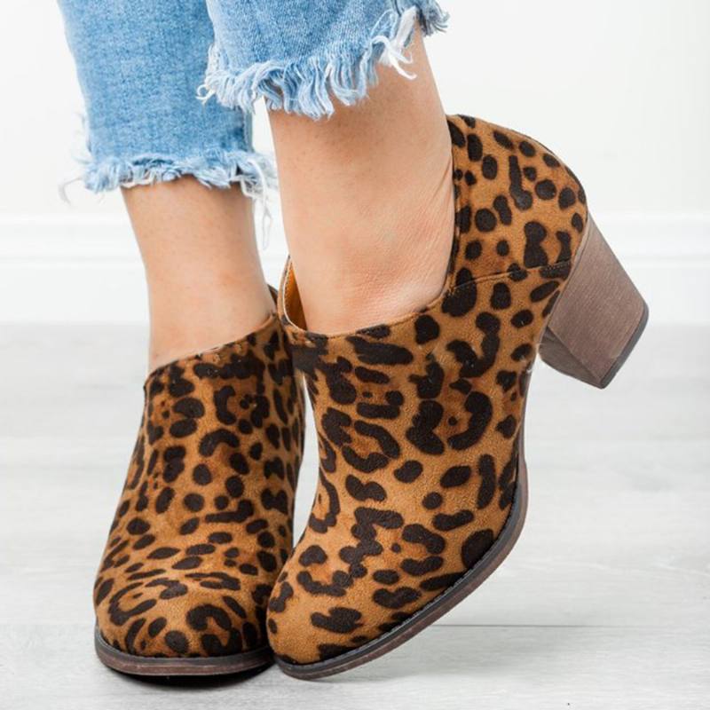 Clog High Chunky Heel Lyhyet Saappaat