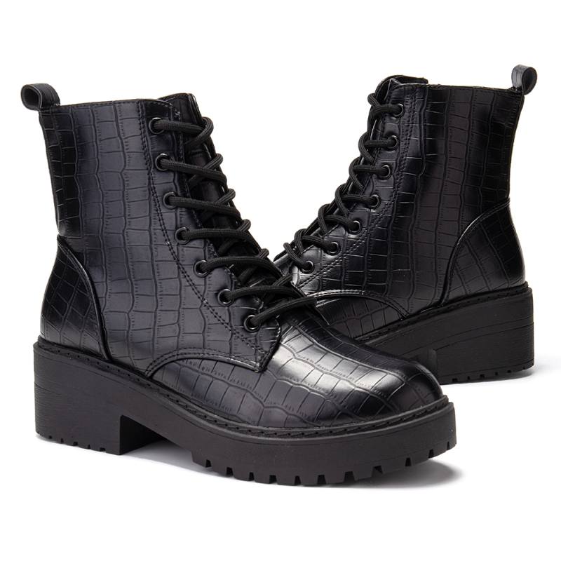 Naisten Rento British Style Ve Chunky Heel Short Boots