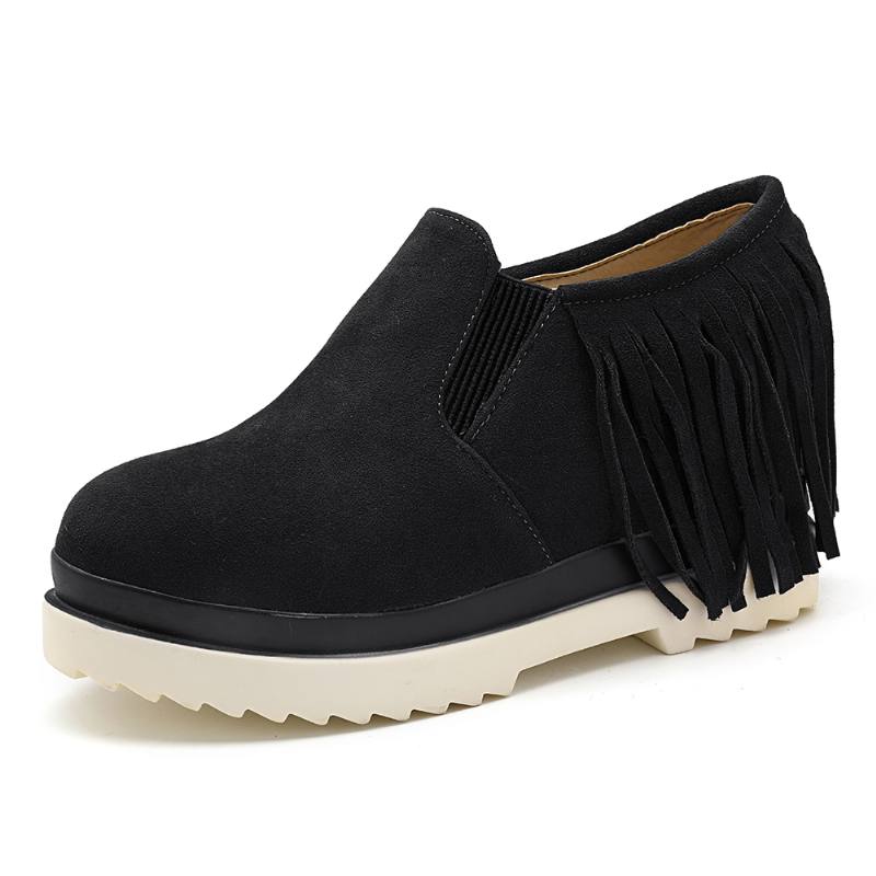 Tassel Slip On Wedges Platform Mukavat Nilkkurit