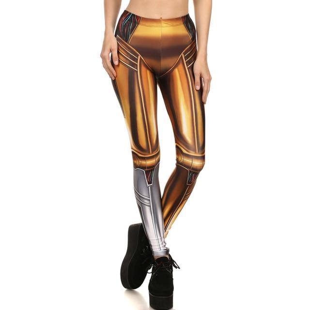 Gold Robot Digital Painatus -leggingsit