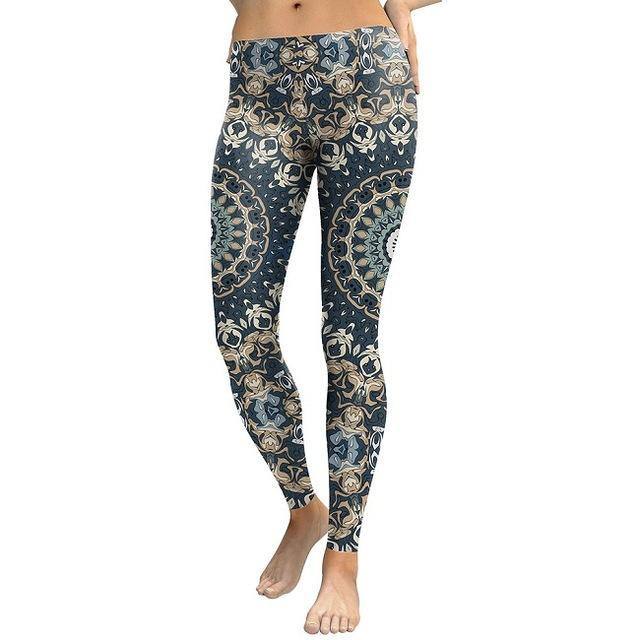 Naisten Leggingsit Mandala Flower Digital Painatus Pants