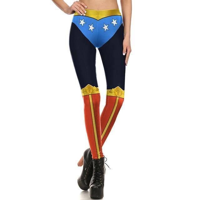 Wonder Naisten Cosplay Comic Leggingsit