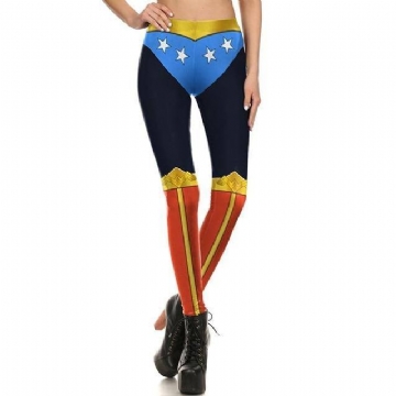 Wonder Naisten Cosplay Comic Leggingsit