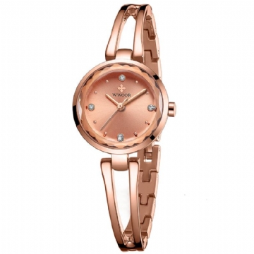 Diamond Ladies Rannekello Business Style Teräsnauha Quartz Watch