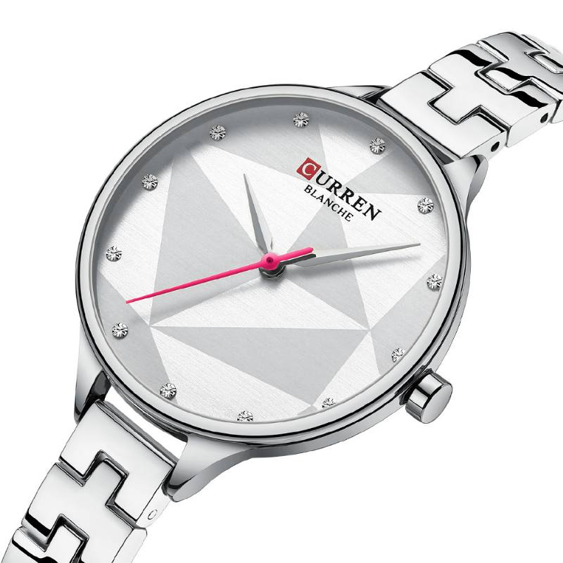 Elegantti Design Naisten Rannekello Crystal Full Steel Quartz Watch