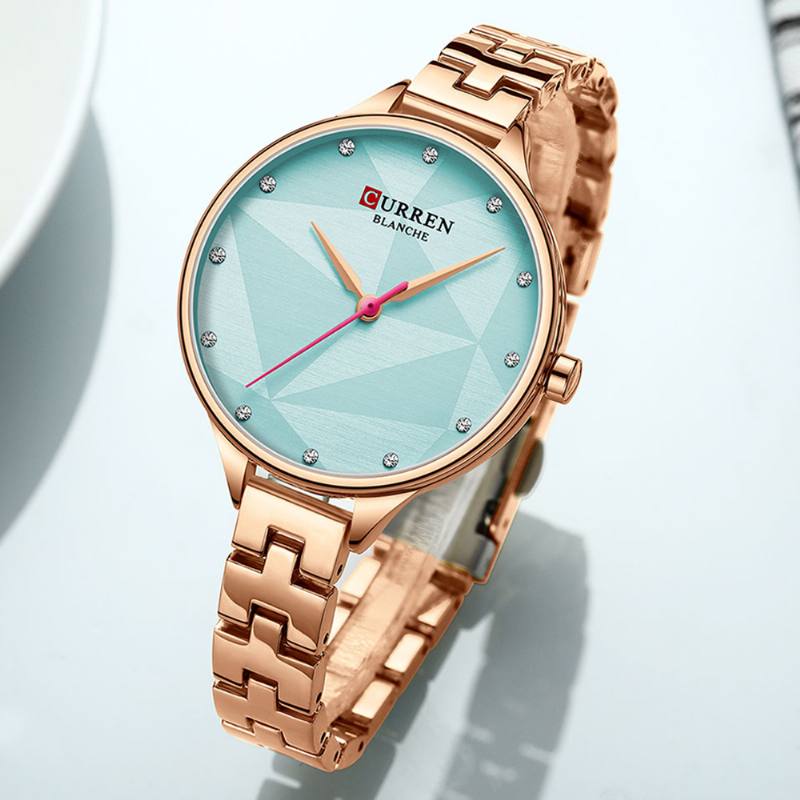 Elegantti Design Naisten Rannekello Crystal Full Steel Quartz Watch