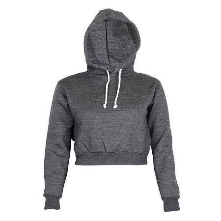 Naisten Syyshupparit Solid Crop -huppari Pitkähihainen Neulepusero Hupullinen Villatakki Rento Collegepaita Top Sudaderas