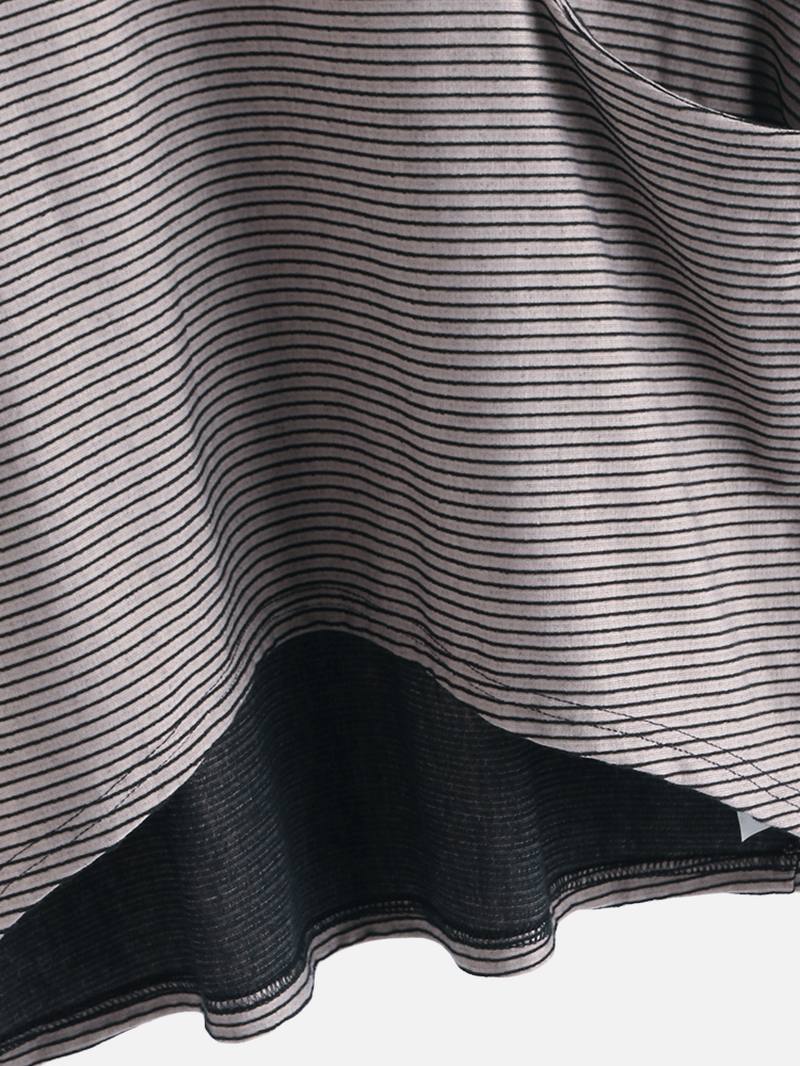 Pockets Stripe Epäsäännöllinen Pitkähihainen Huppari