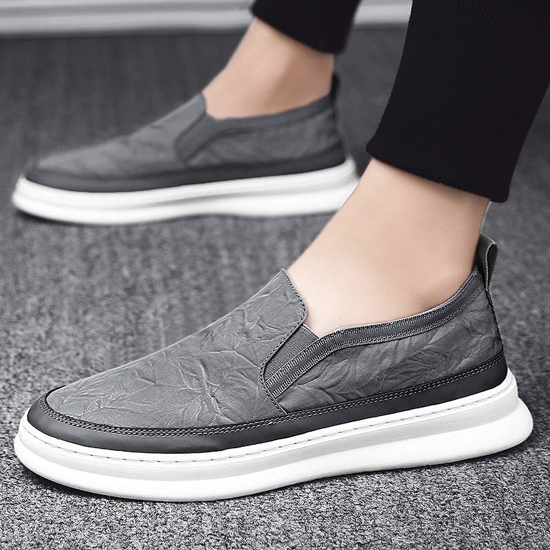 Miesten Ice Silk Cloth -kankaasta Valmistettu Hengittävä Slip On Skate Sneakers