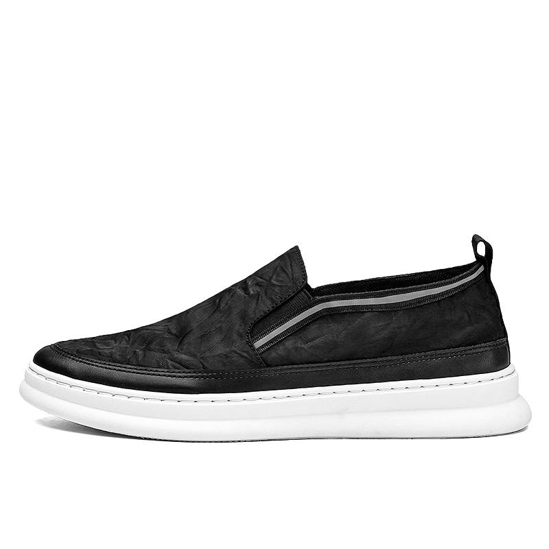 Miesten Ice Silk Cloth -kankaasta Valmistettu Hengittävä Slip On Skate Sneakers