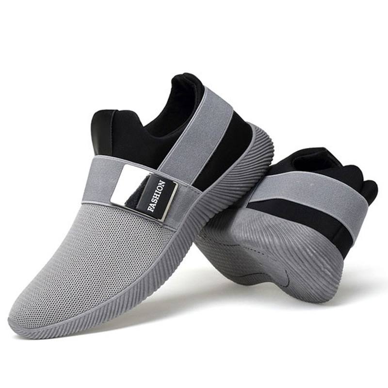 Miesten Rento Fabric Elastinen Slip On Athletic Sneakers Urheilukenkiä