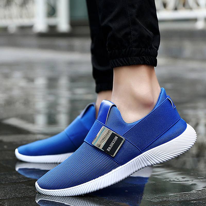 Miesten Rento Fabric Elastinen Slip On Athletic Sneakers Urheilukenkiä