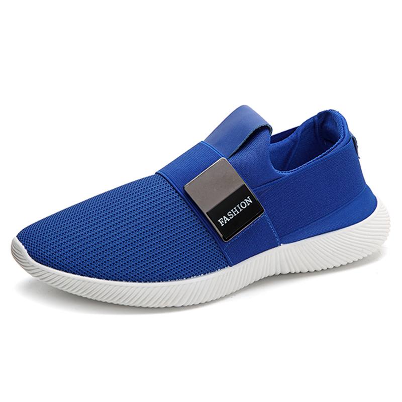 Miesten Rento Fabric Elastinen Slip On Athletic Sneakers Urheilukenkiä