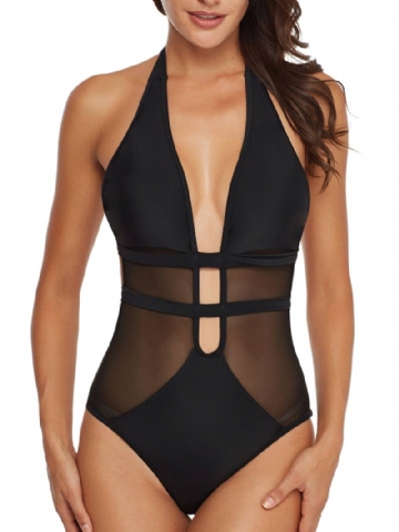 One Pieces Black Mesh -uimapuvut