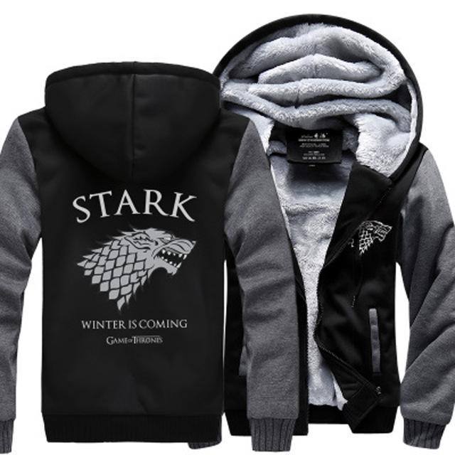 Fleece Thicken Sweatshirt Miesten Merkki Korkealaatuiset Takit Takki Miesten Collegepaita Game Of Thrones House