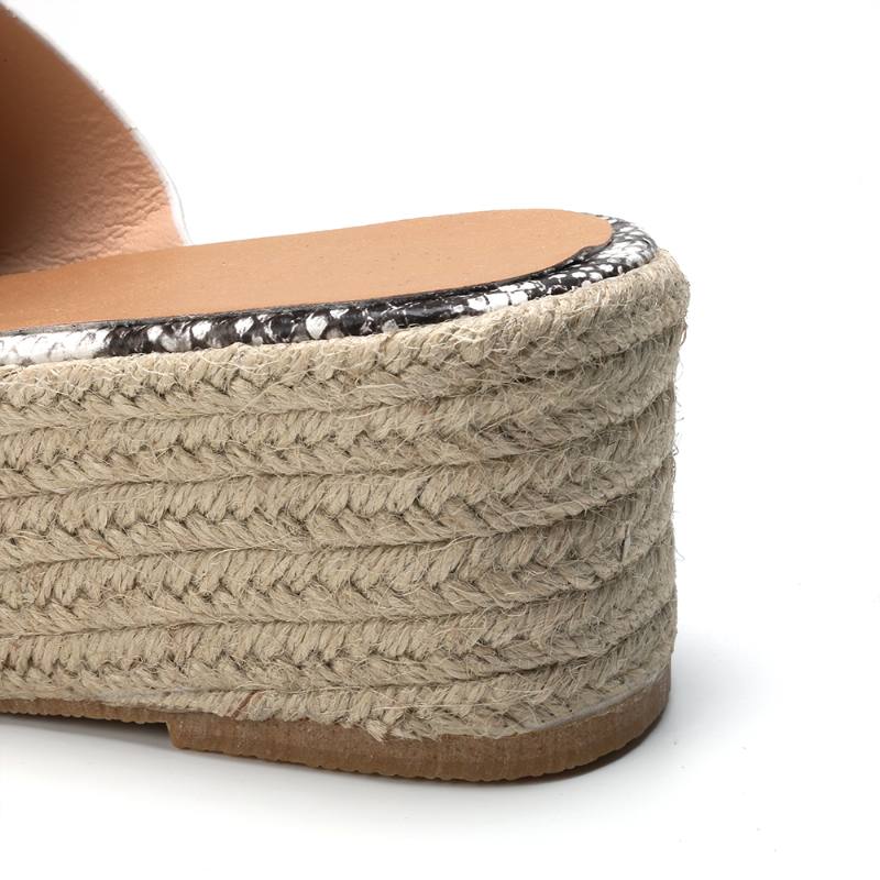 Serpentine Soft Mukavat Pyöreät Toe Wedge-tossut