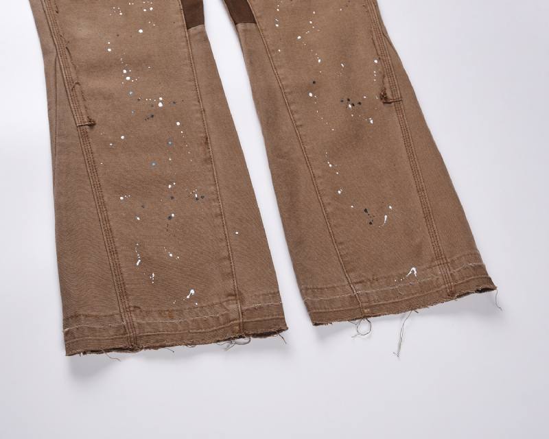 Cargo Pants Retrofit Style Inkjet Levenevät Housut