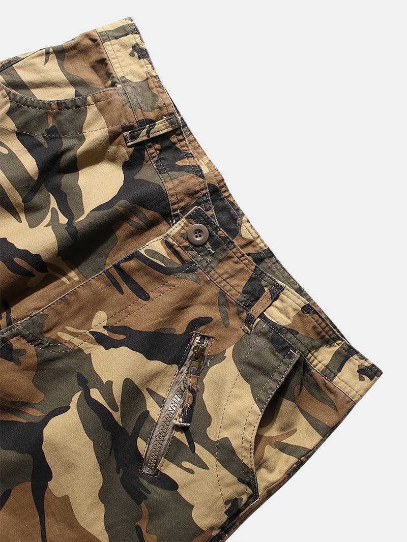 Miesten Camo Utility Street 100% Puuvillaiset Ranneke Cargo Pants