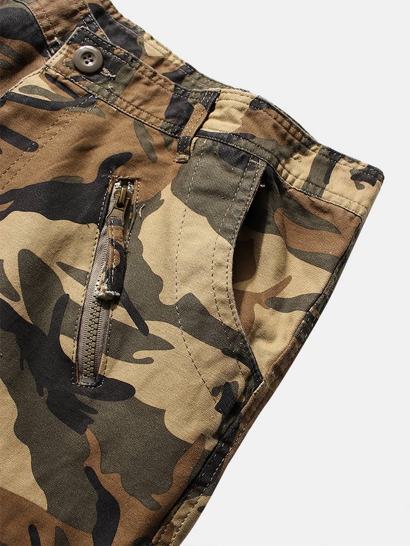 Miesten Camo Utility Street 100% Puuvillaiset Ranneke Cargo Pants