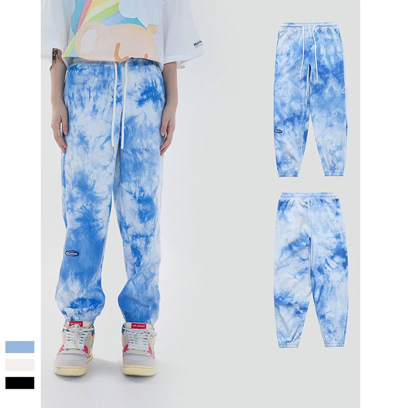 Tie-dye Ink Löysät Kansalliset Trendihousut