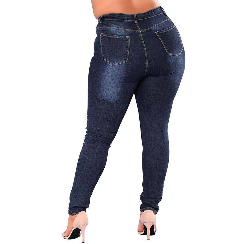 Korkea Vyötärö Farkut Femme Naiset 5xl 6xl 7xl Plus Size Leggingsit Sininen Denim Skinny Jeans Lyijykynähousut Stretch Bodycon Ohuet Housut