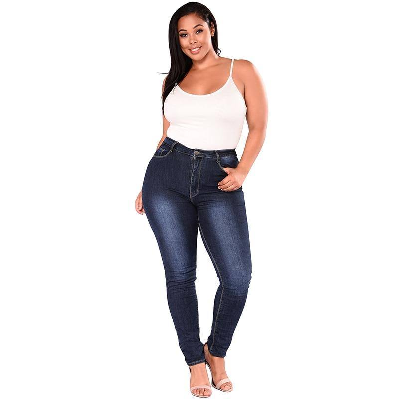 Korkea Vyötärö Farkut Femme Naiset 5xl 6xl 7xl Plus Size Leggingsit Sininen Denim Skinny Jeans Lyijykynähousut Stretch Bodycon Ohuet Housut