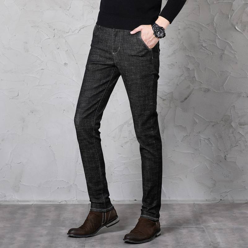 Miesten Feet Slim Jeans Nuorten Vapaa-ajan Housut Joustohousut