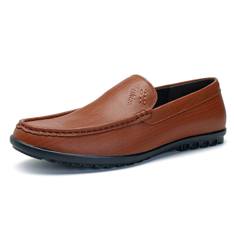 Miesten Rento Business Sole Aito Nahka Slip On Loafers Matalat Kengät