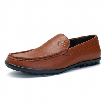 Miesten Rento Business Sole Aito Nahka Slip On Loafers Matalat Kengät