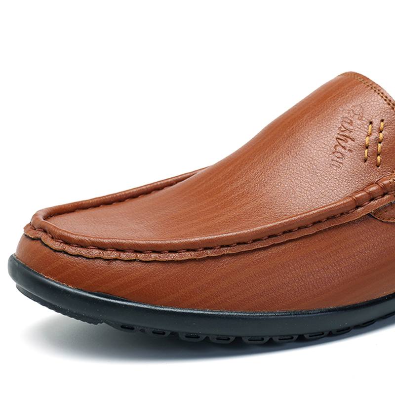 Miesten Rento Business Sole Aito Nahka Slip On Loafers Matalat Kengät