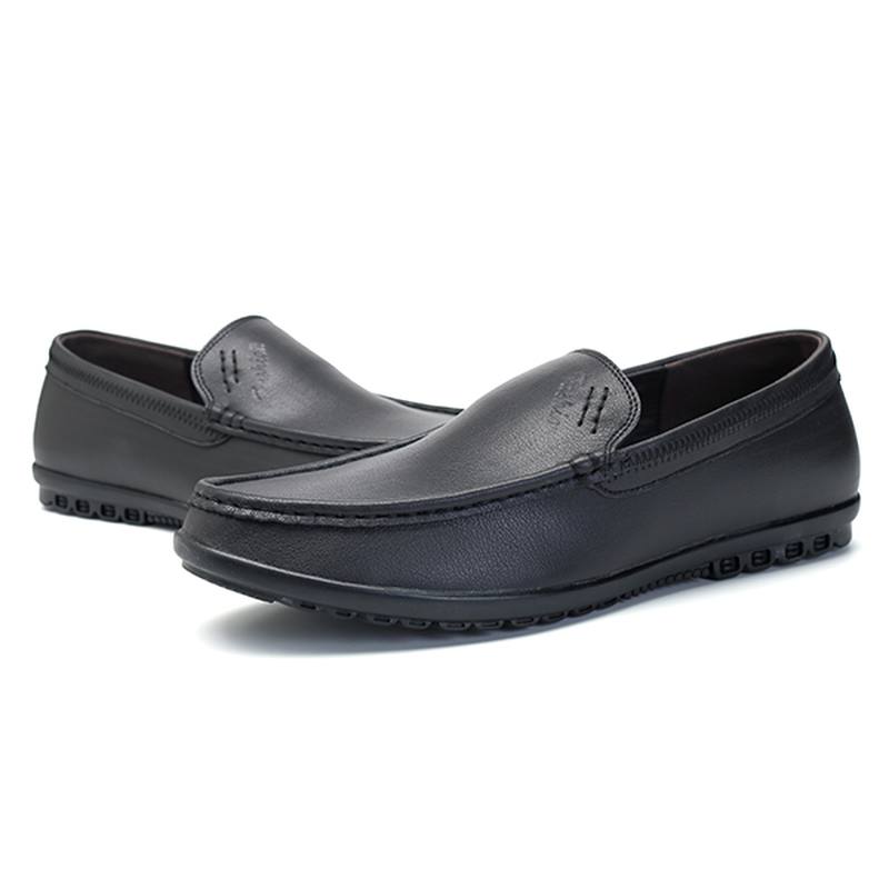 Miesten Rento Business Sole Aito Nahka Slip On Loafers Matalat Kengät