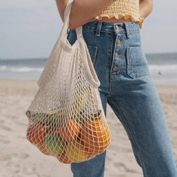 Muoti Ostokset Beach Net Bag Kangaskassi