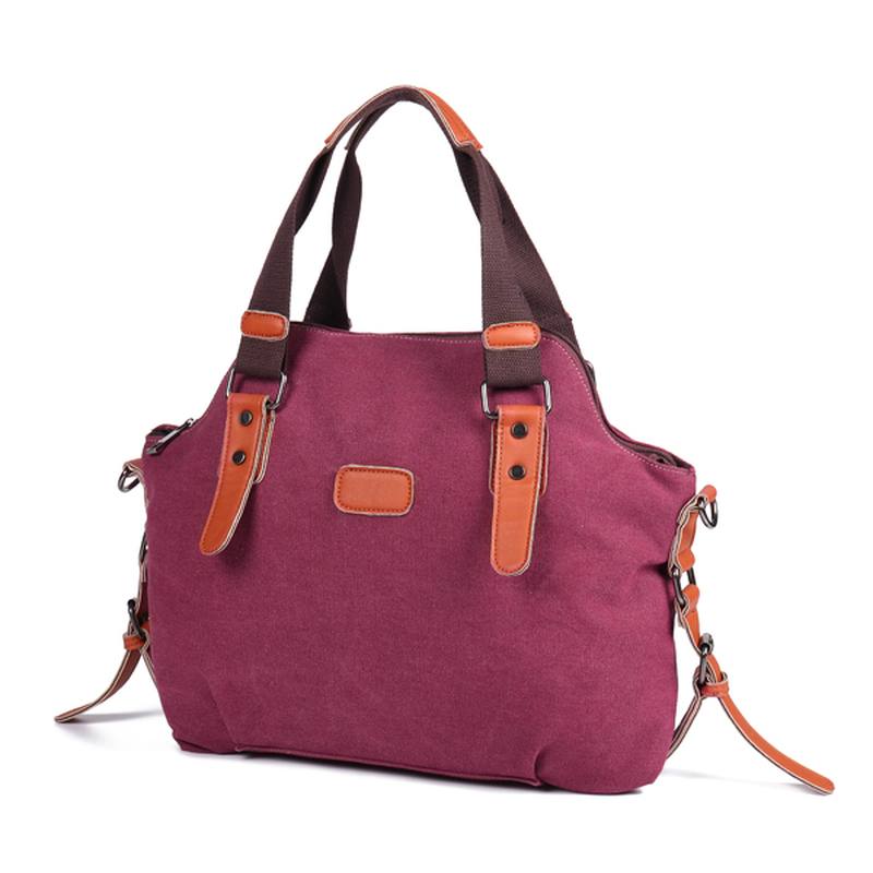 Naisten Canvas Rento Vintage Suuri Kapasiteetti Canvas Käsilaukku Olkalaukku Crossbody Laukut