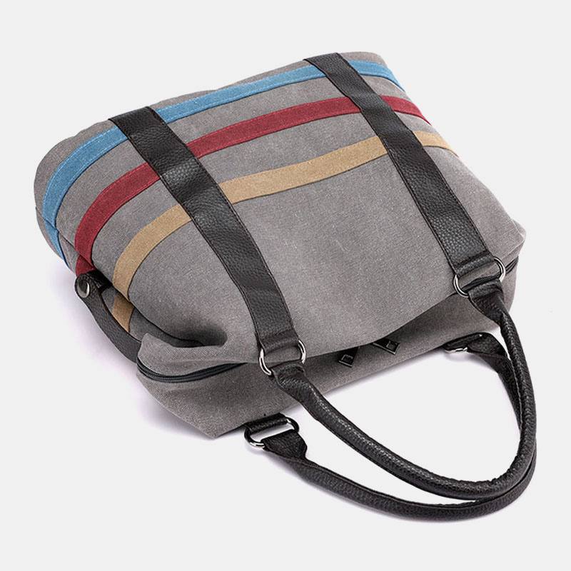 Naisten Patchwork Canvas Käsilaukku Crossbody Bag