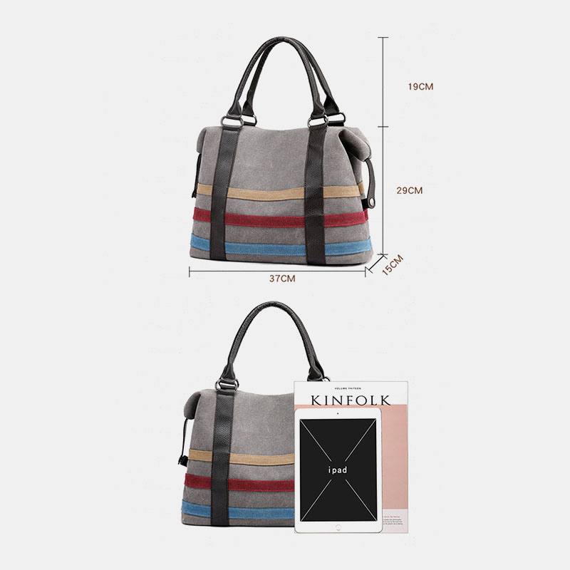 Naisten Patchwork Canvas Käsilaukku Crossbody Bag