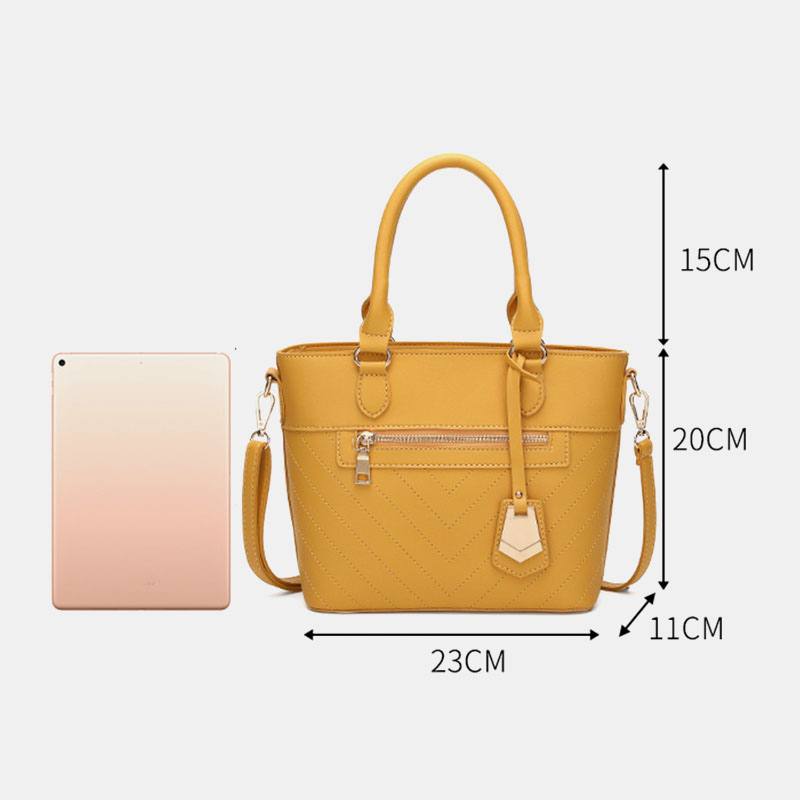 Naisten Solid Multi-pocket Commuter Satchel Crossbody Bag Olkalaukku Käsilaukku