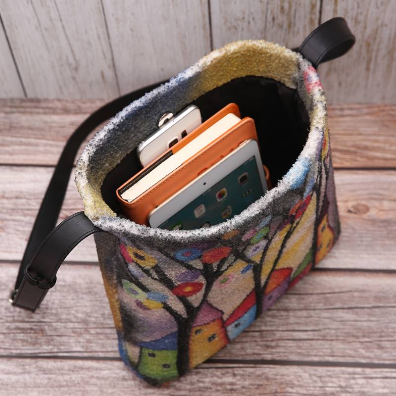 Naisten Värikäs Diy Lamb -hiuslaukku Crossbody -laukku Päivittäiseen Ulkoiluun