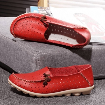 Big Size Naisten Vapaa-ajan Tasaiset Kengät Slip On Ballerina Matalat Kengät Hollow Out Flat Loafers