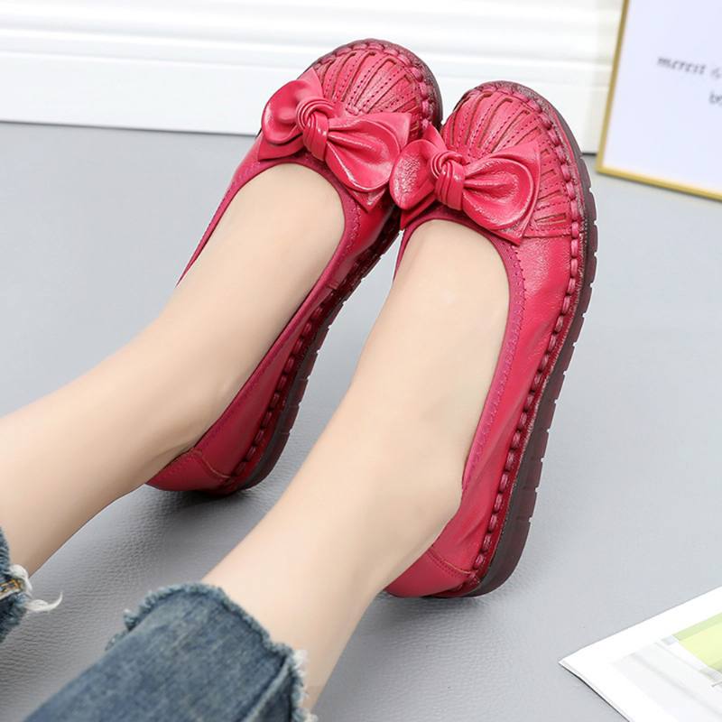 Naisten Bowknot Decor Liukumattomat Rento Loaferit