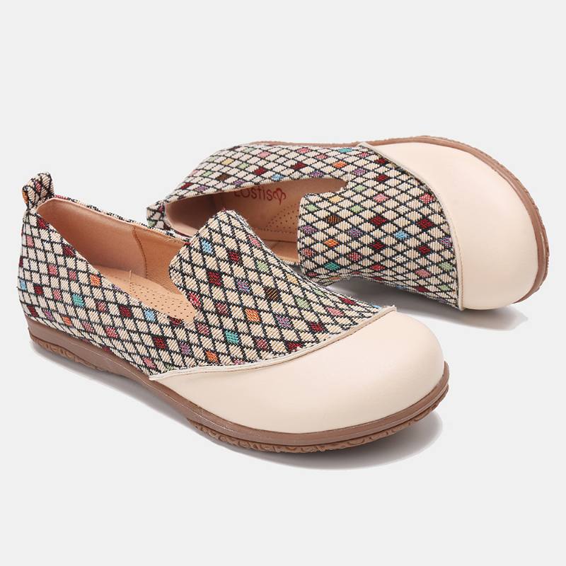 Naisten Liitoskuvio Suljetut Toe-loaferit Slip On Rento